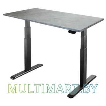 Стол для работы стоя ErgoSmart Unique Ergo Desk 1360x800x36мм (бетон Чикаго светло-серый/черный)
